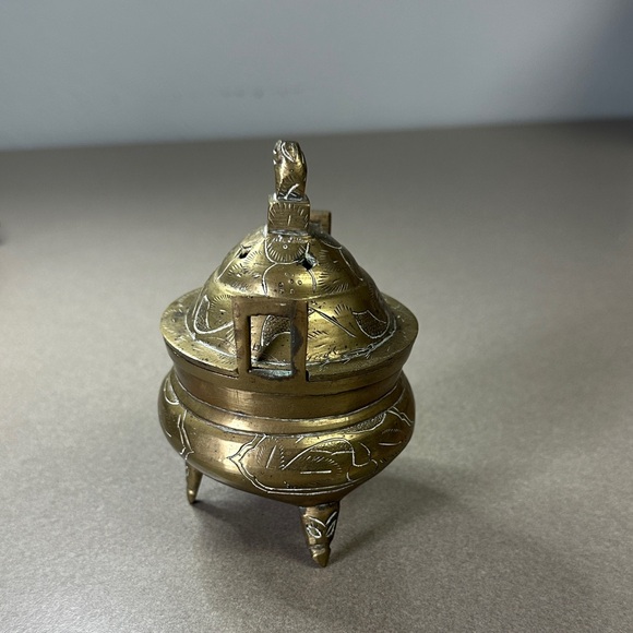 Elegant Brass Incense Burner - Picture 2 of 7